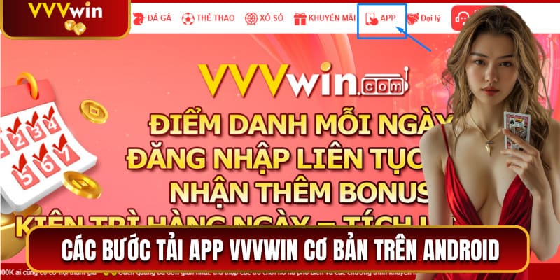 Các bước tải app VVVWin cơ bản trên Android