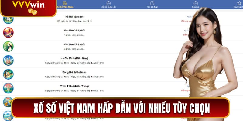 Xổ số Việt Nam hấp dẫn với nhiều tùy chọn